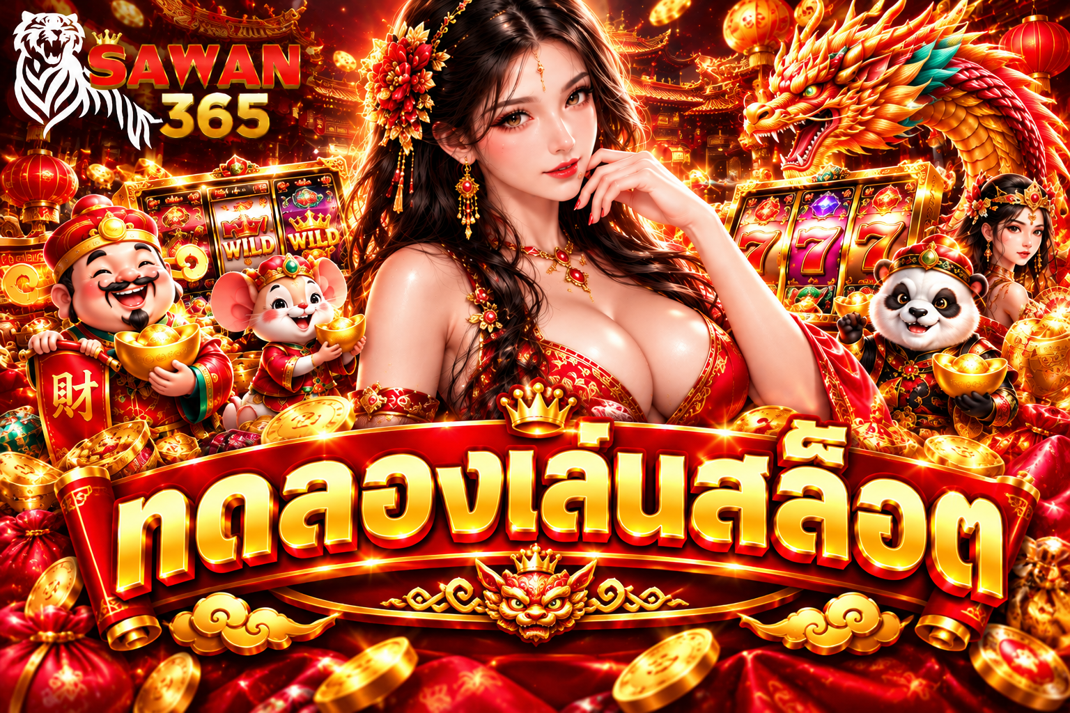 ทดลองเล่นสล็อต ฟรี! ลุ้นรับเครดิตฟรีบน SAWAN365